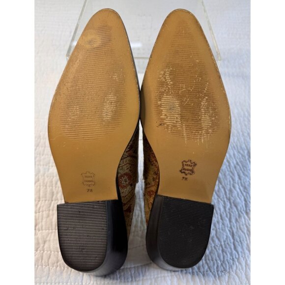 Matisse Sheryl Woven Tapestry Mule Boho Shoes Size 7M Leather Sole - Picture 4 of 10